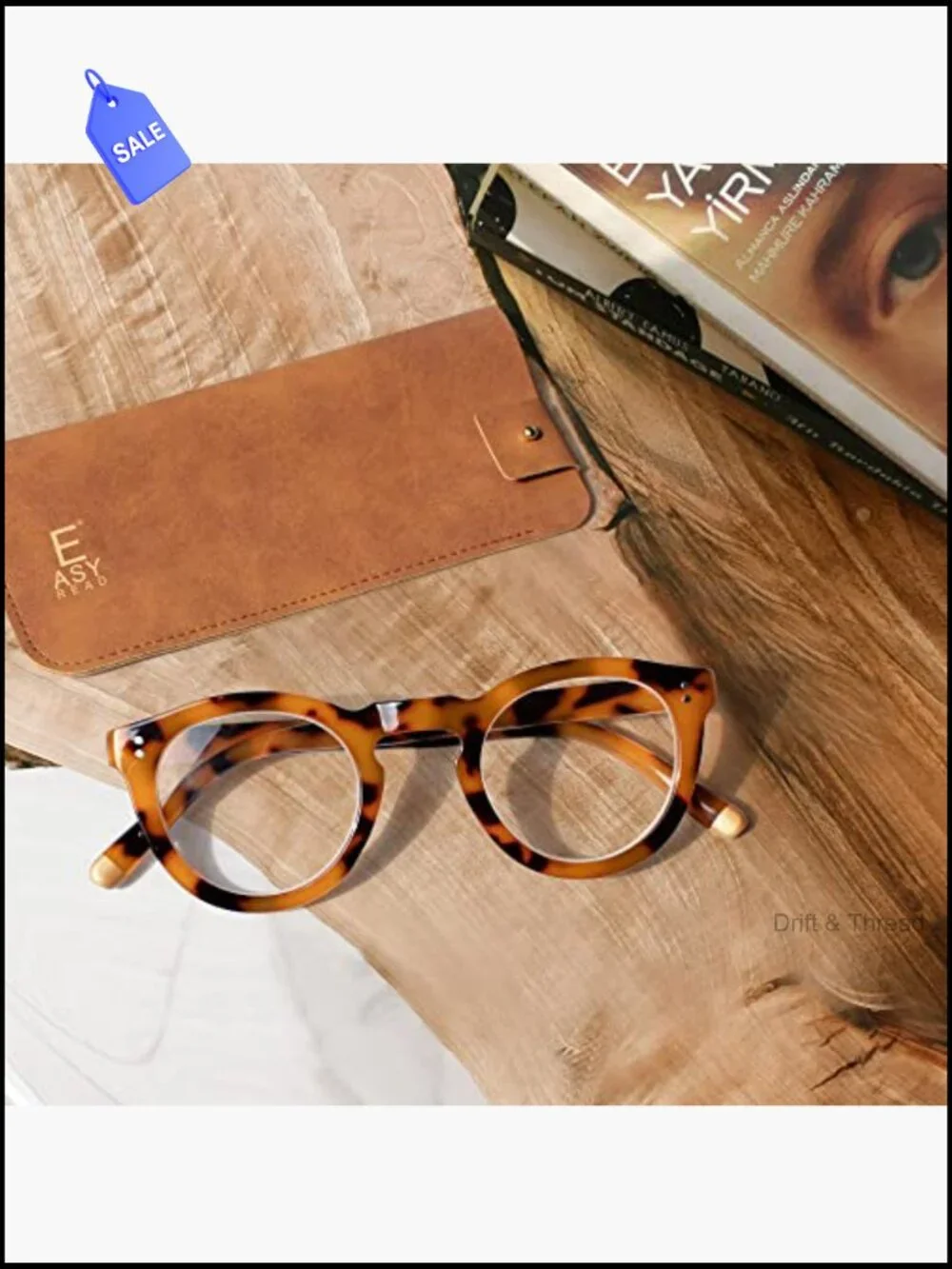 Retro Round Blue Light Blocking Reading Glasses with Spring Hinge